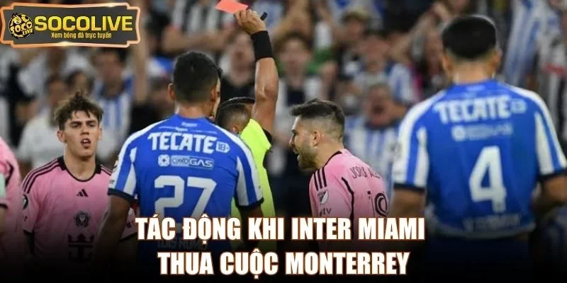 Tác động khi Inter Miami thua cuộc Monterrey
